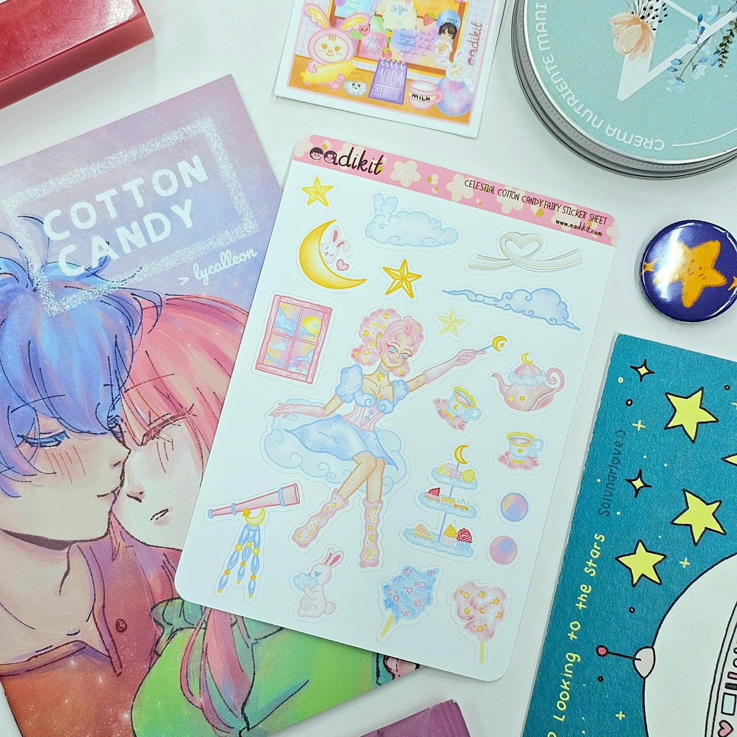 Celestial Cotton Candy Fairy Sticker Sheet