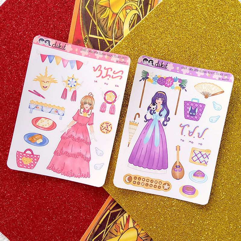 Cardcaptor Sakura and Tomoyo Filipina Sticker Sheets