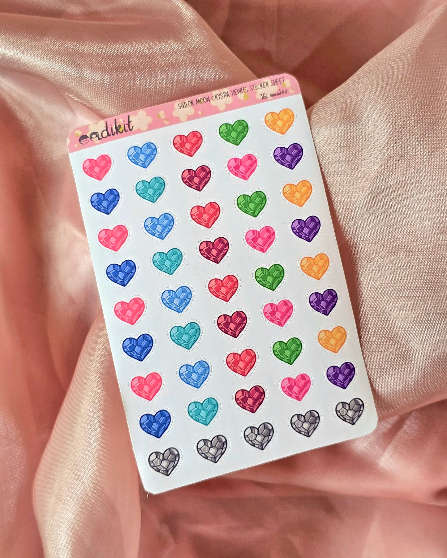 Sailor Moon Crystal Hearts Sticker Sheet