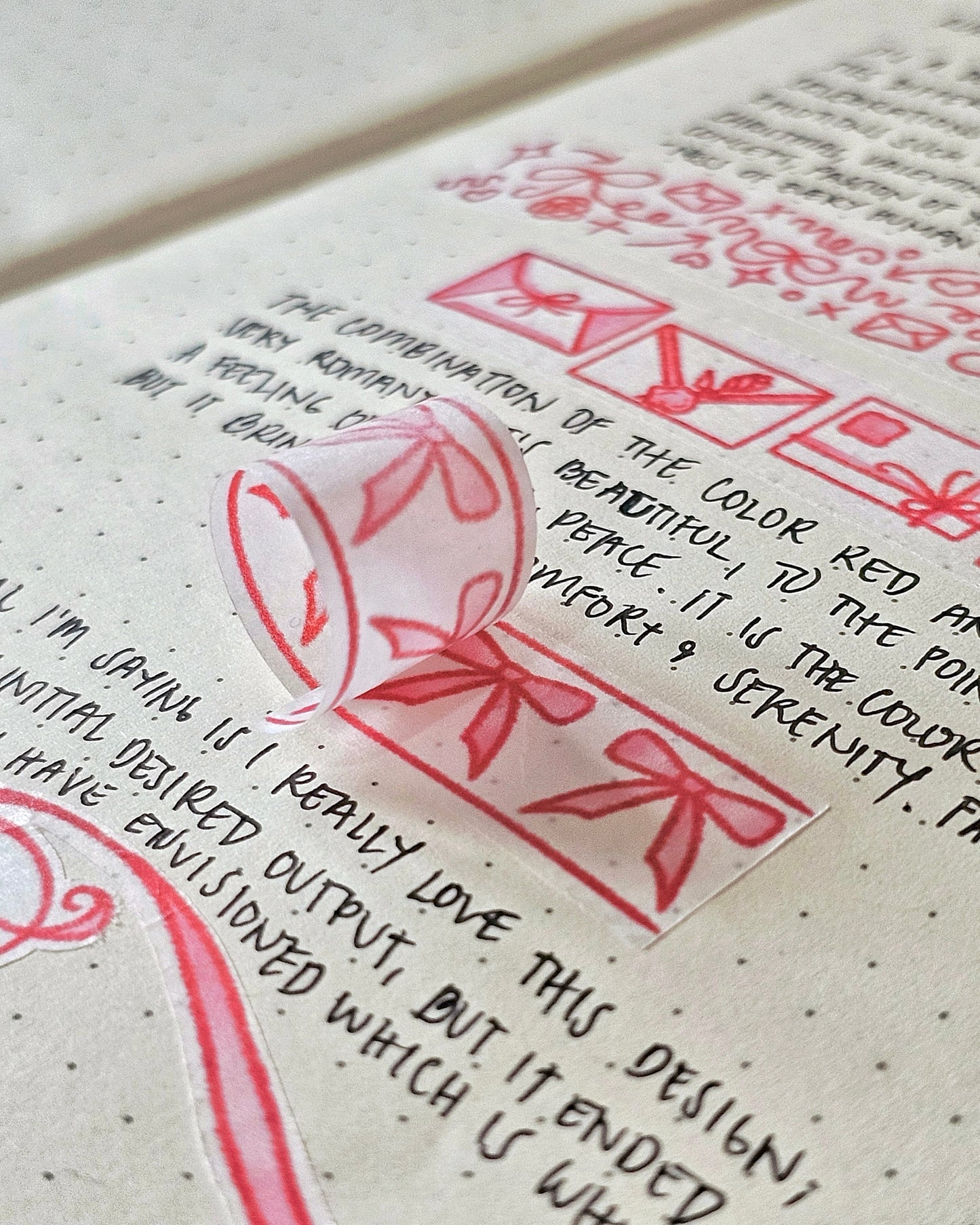 Ruby Ribbons Washi Strips Sticker Sheet