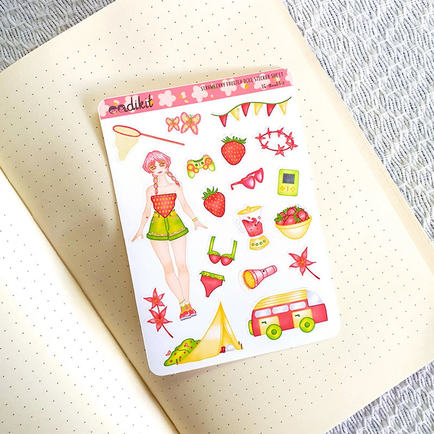 Fruitea Doll Sticker Sheets | Summer and fruits inspired