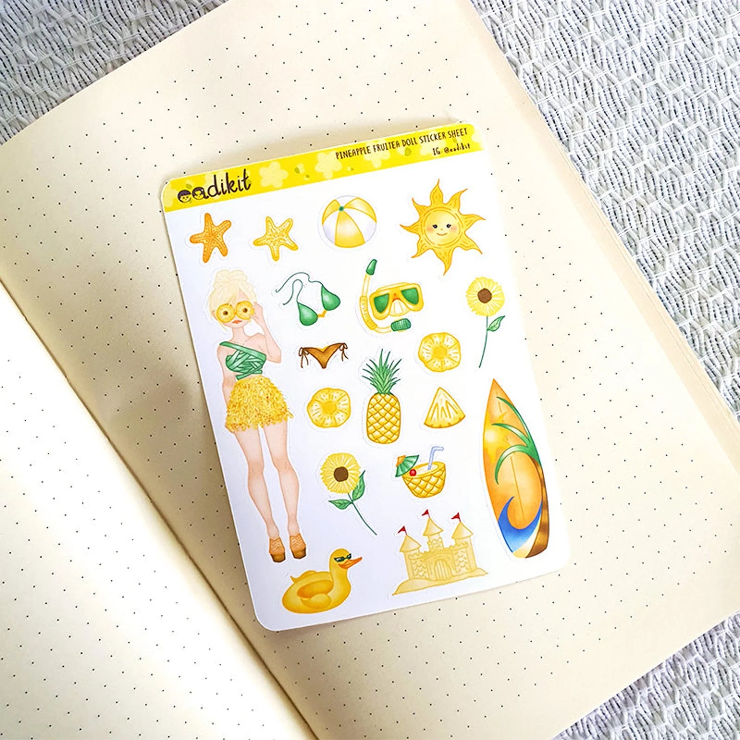 Fruitea Doll Sticker Sheets | Summer and fruits inspired