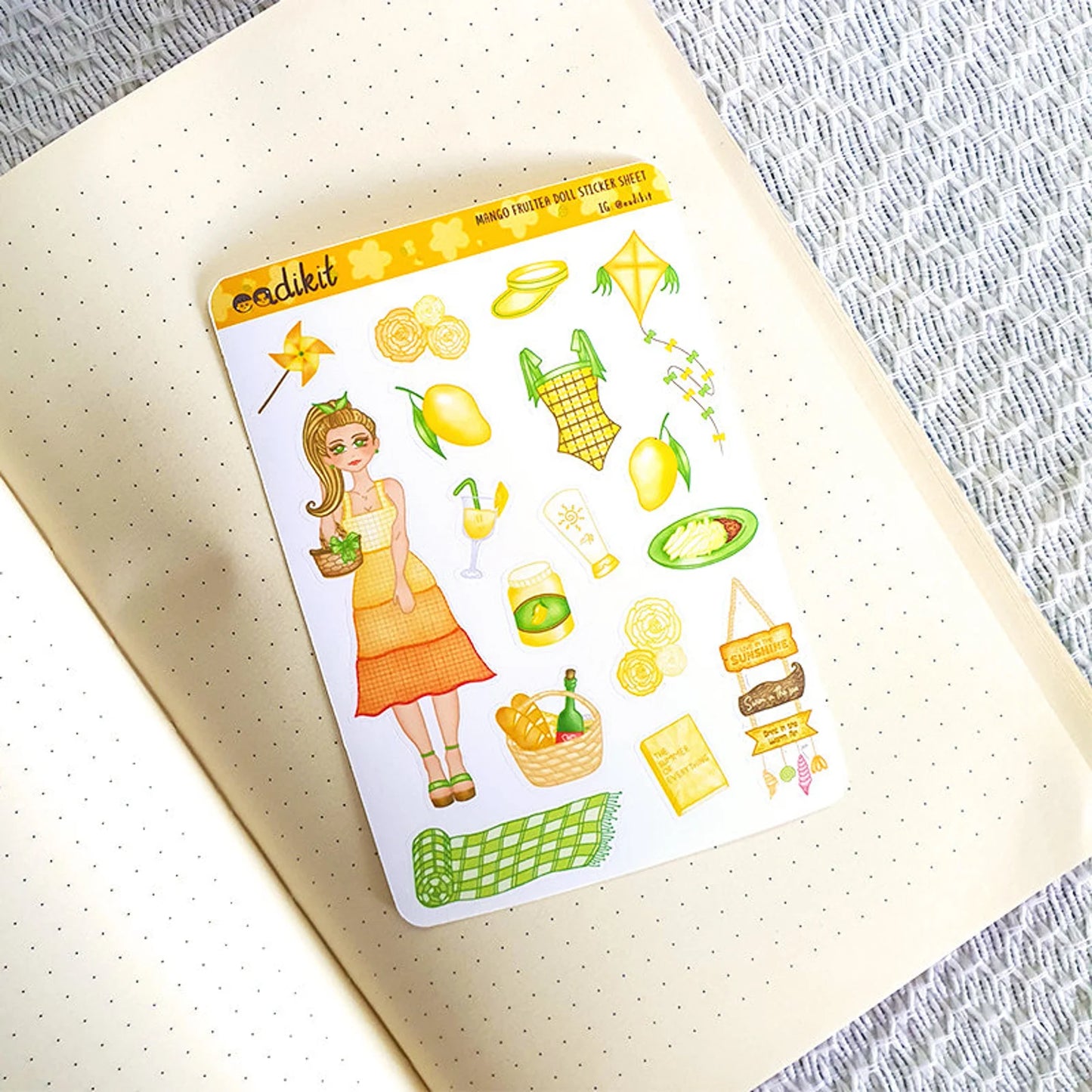 Fruitea Doll Sticker Sheets | Summer and fruits inspired