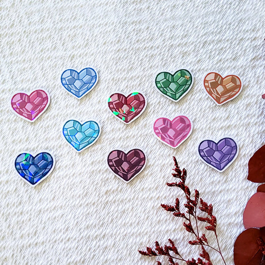 Holographic Sailor Moon Crystal Hearts Sticker Pack