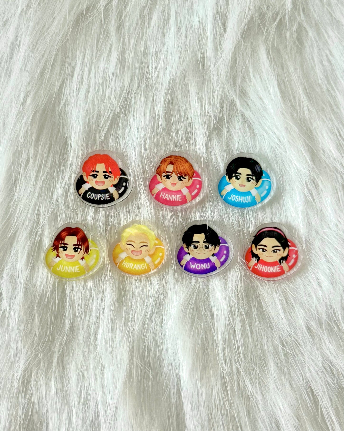 [PRE-ORDER] SEVENTEEN x Nana Beach acrylic magnetic shaker + Salbabida Sebongs charms