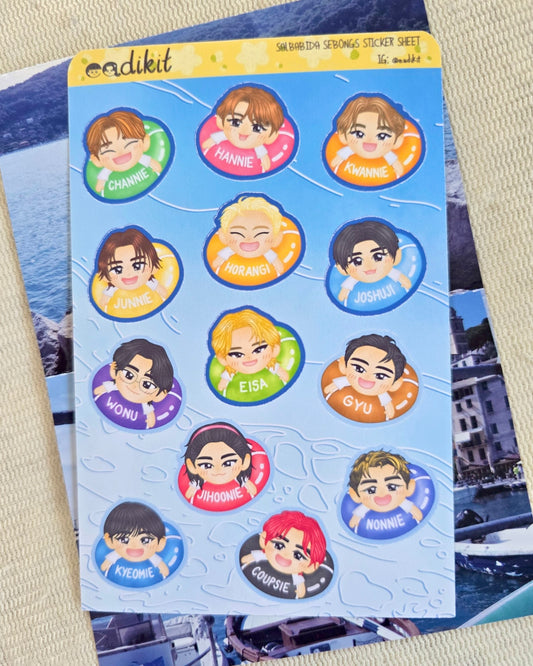 SEVENTEEN Salbabida Sebongs sticker sheet for journaling