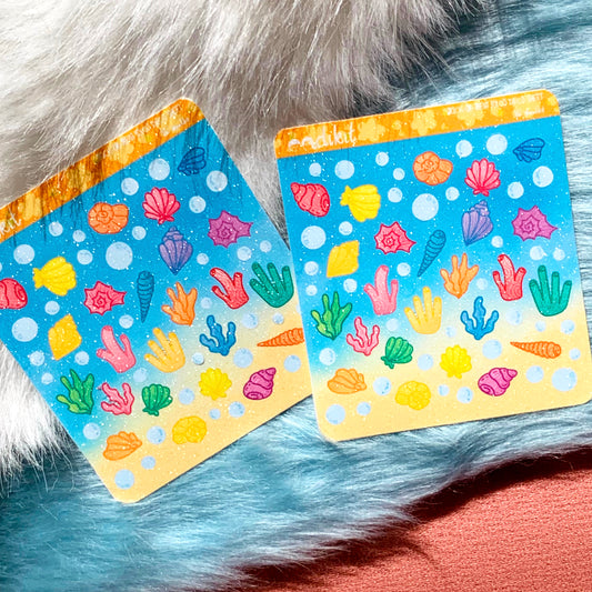 Seashells by the Seashore Polco Sticker Sheet