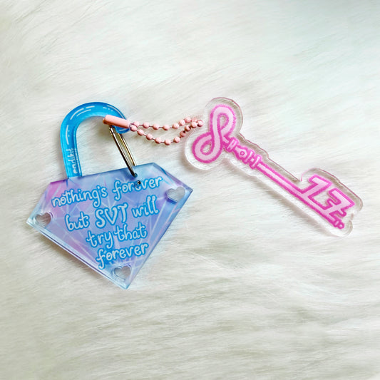 SEVENTEEN Forever Lock & Key Carabiner and Keychain Charm (Caratland 2025)