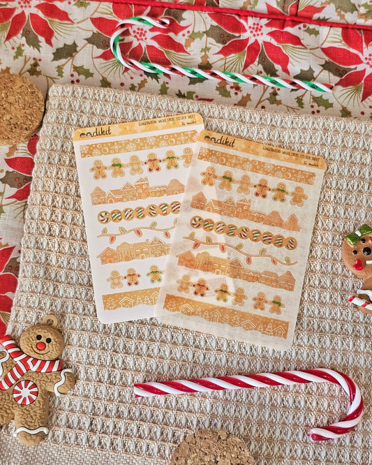 Gingerbread Washi Strips Sticker Sheets