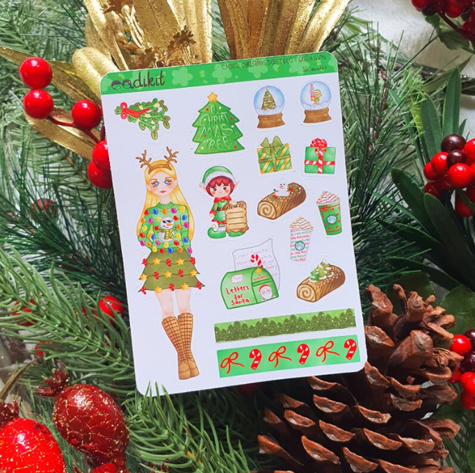 Christmas Doll Deco sticker sheets