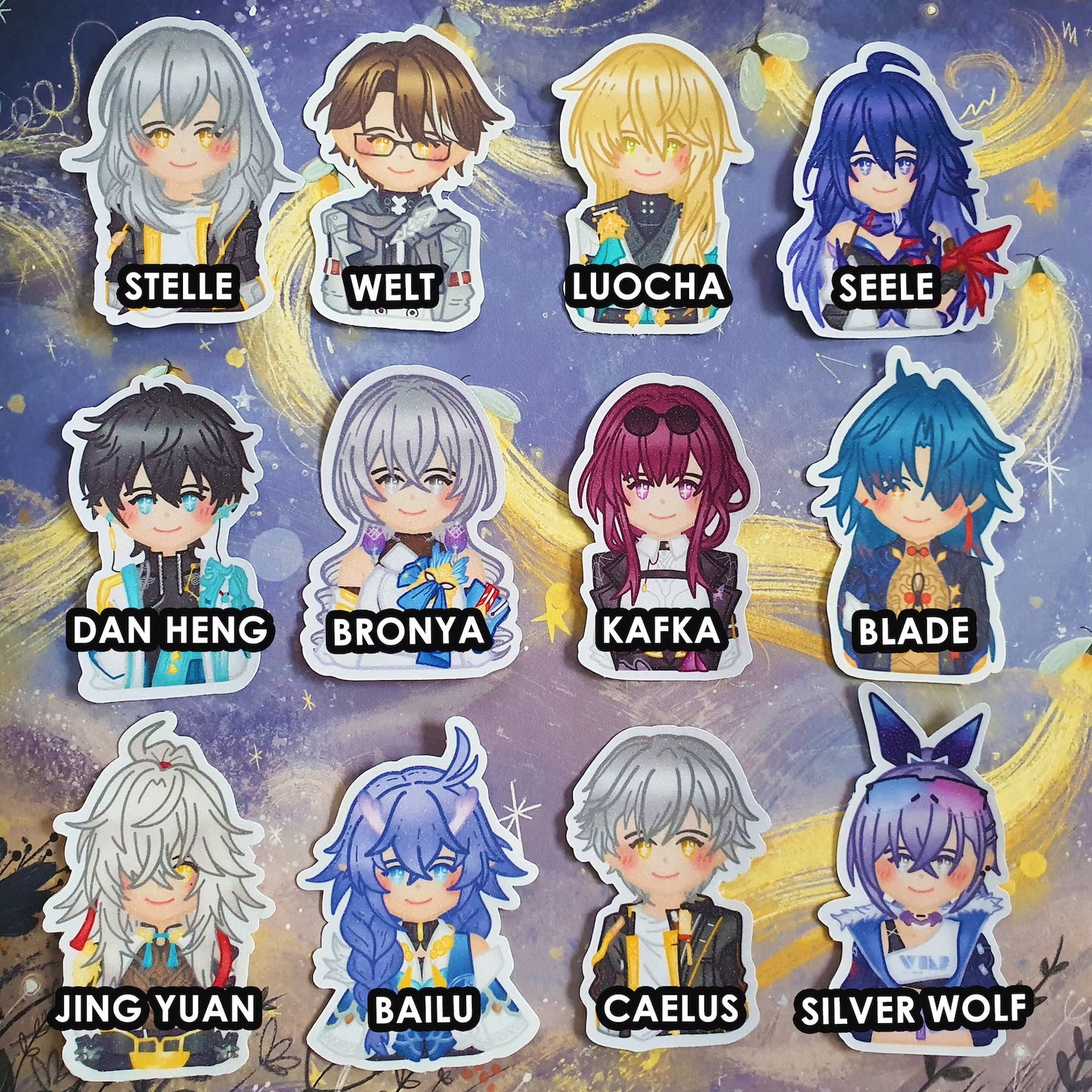 Honkai Star Rail Stickers | Cute kawaii otaku game waterproof stickers