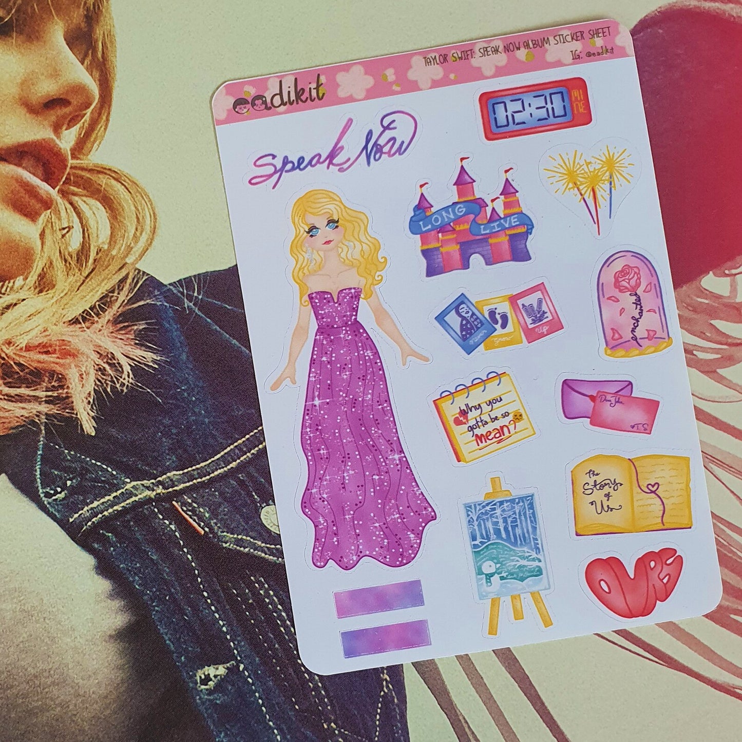 Taylor Swift Doll Sticker Sheets