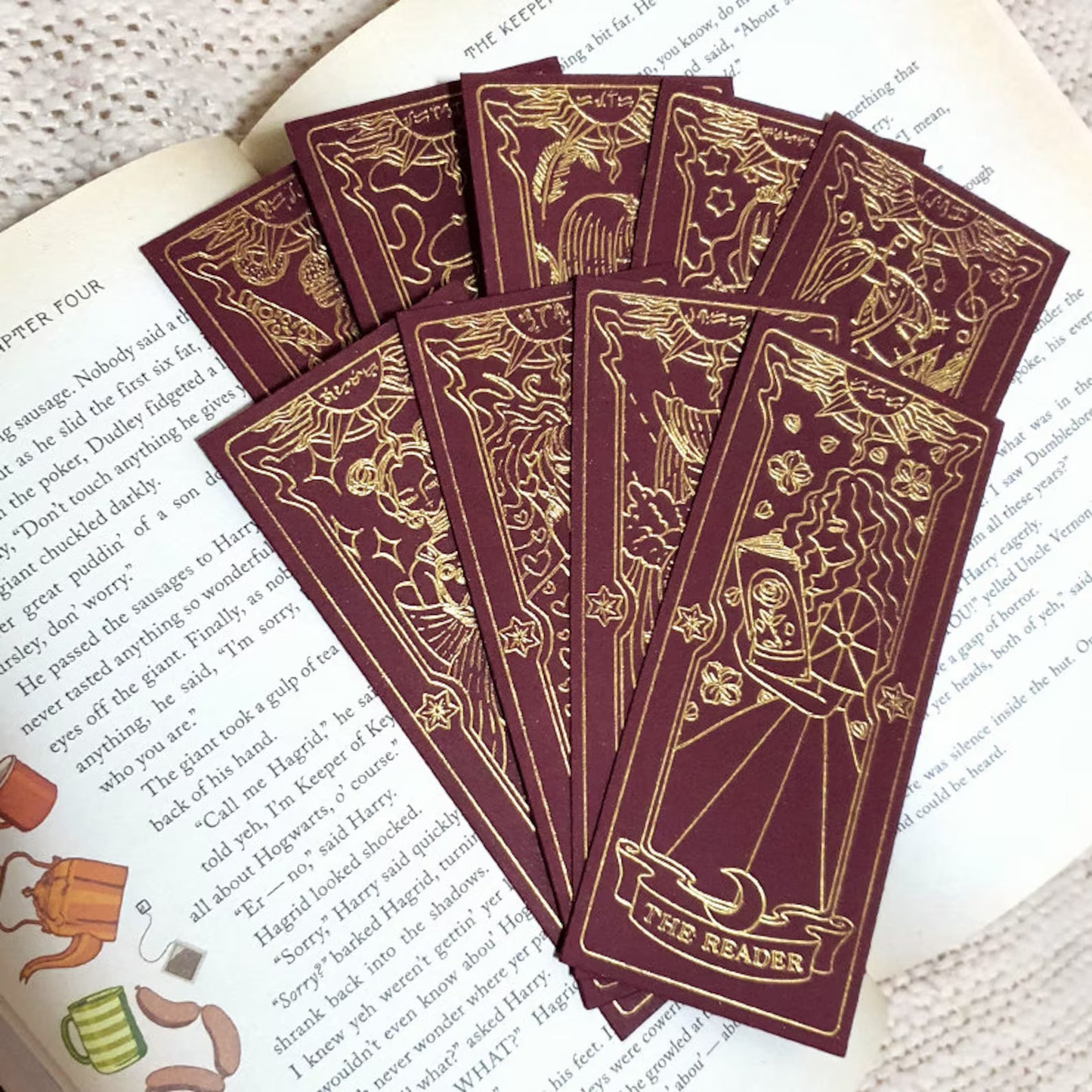 Cardcaptor Sakura Clow Card Inspired Bookmarks | Gold foil, 90s anime, kawaii (Pre-Order)