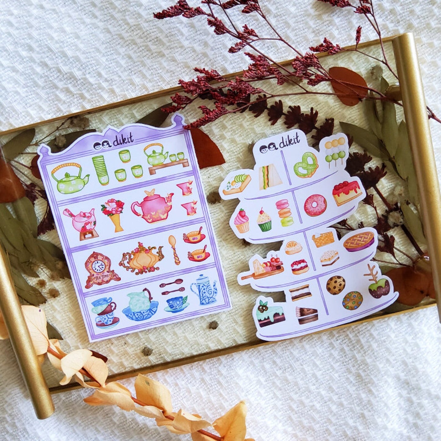 4-Seasons Royal Teaware & Tea Snacks sticker sheets