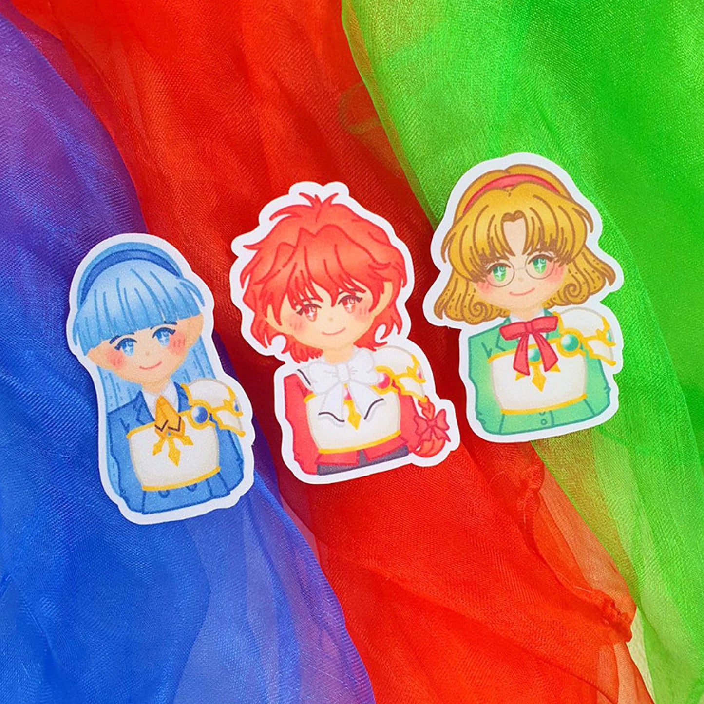 Magic Knight Rayearth Holographic Chibis Sticker Pack | 90s Anime