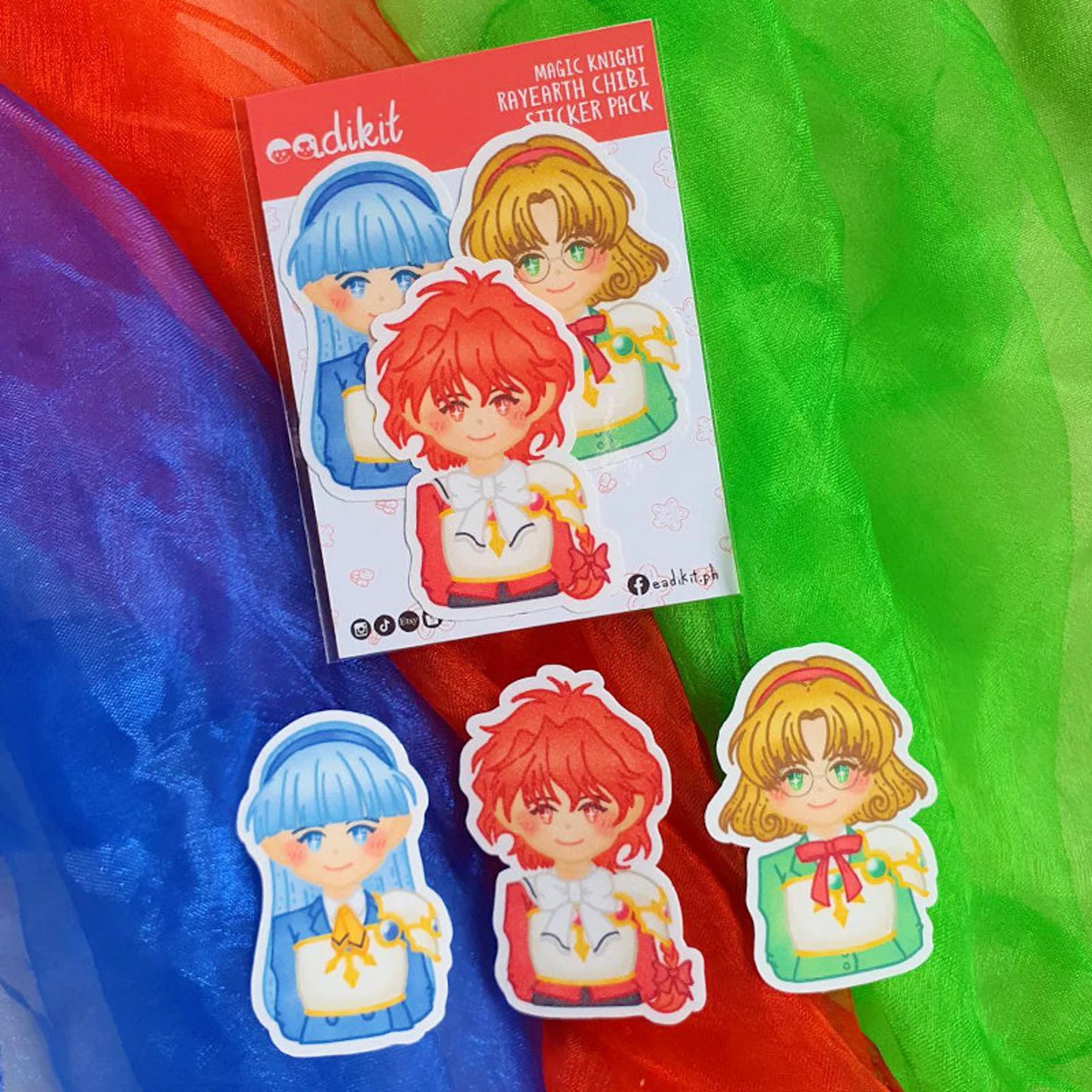 Magic Knight Rayearth Holographic Chibis Sticker Pack | 90s Anime