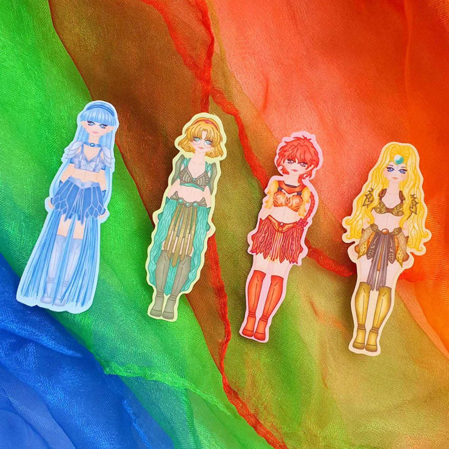 Magic Knight Rayearth x Encantadia Dolls Sticker Pack | 90s Anime