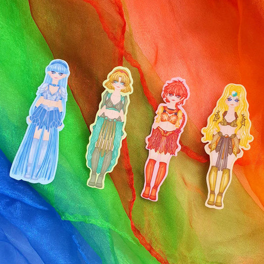 Magic Knight Rayearth x Encantadia Dolls Sticker Pack | 90s Anime