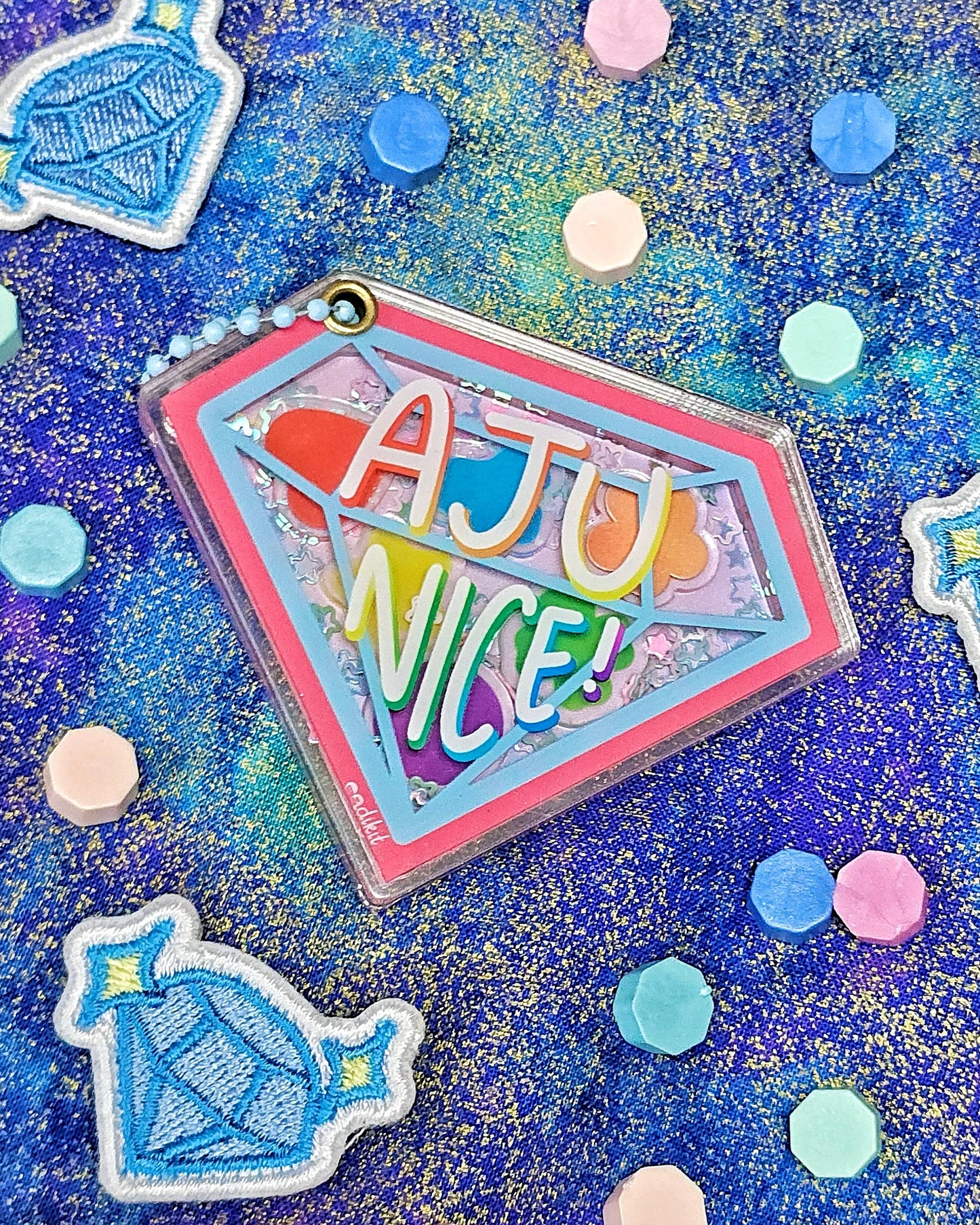 SEVENTEEN Aju Nice Confetti acrylic magnetic shaker with charms