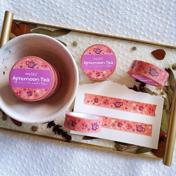 Tea Time: Morning Tea & Afternoon Tea Washi Tape (15mm x 10m each)